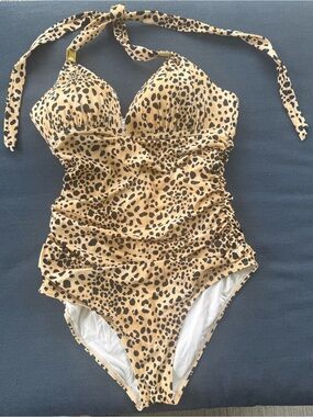 Victoria’s Secret Leopard Ruched Plunge